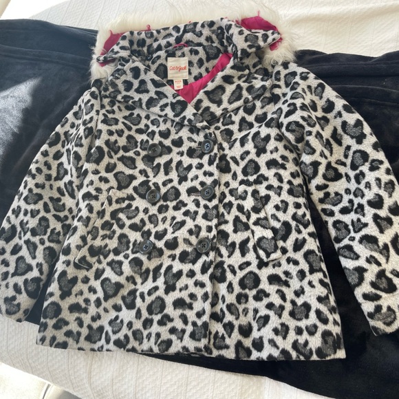 Girls leopard print coat - Picture 6 of 10